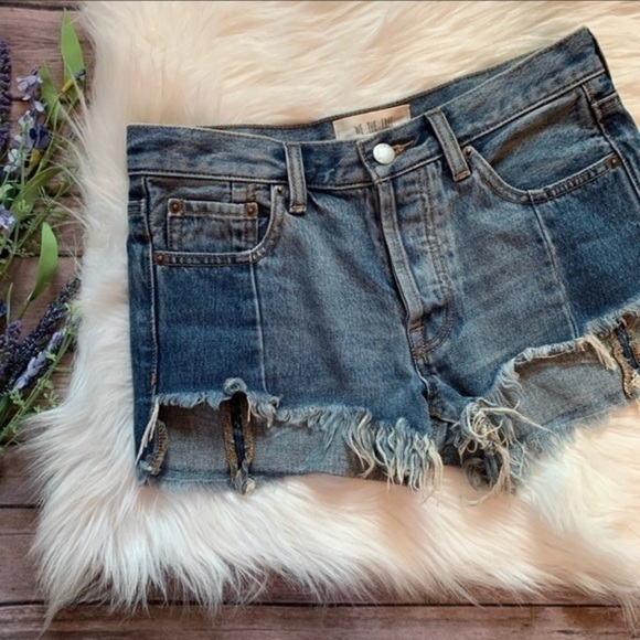 We The Free | High Rise Button Fly Distressed Shorts - Picture 8 of 8